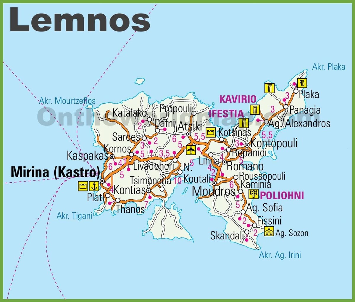 . Mapa da Grécia