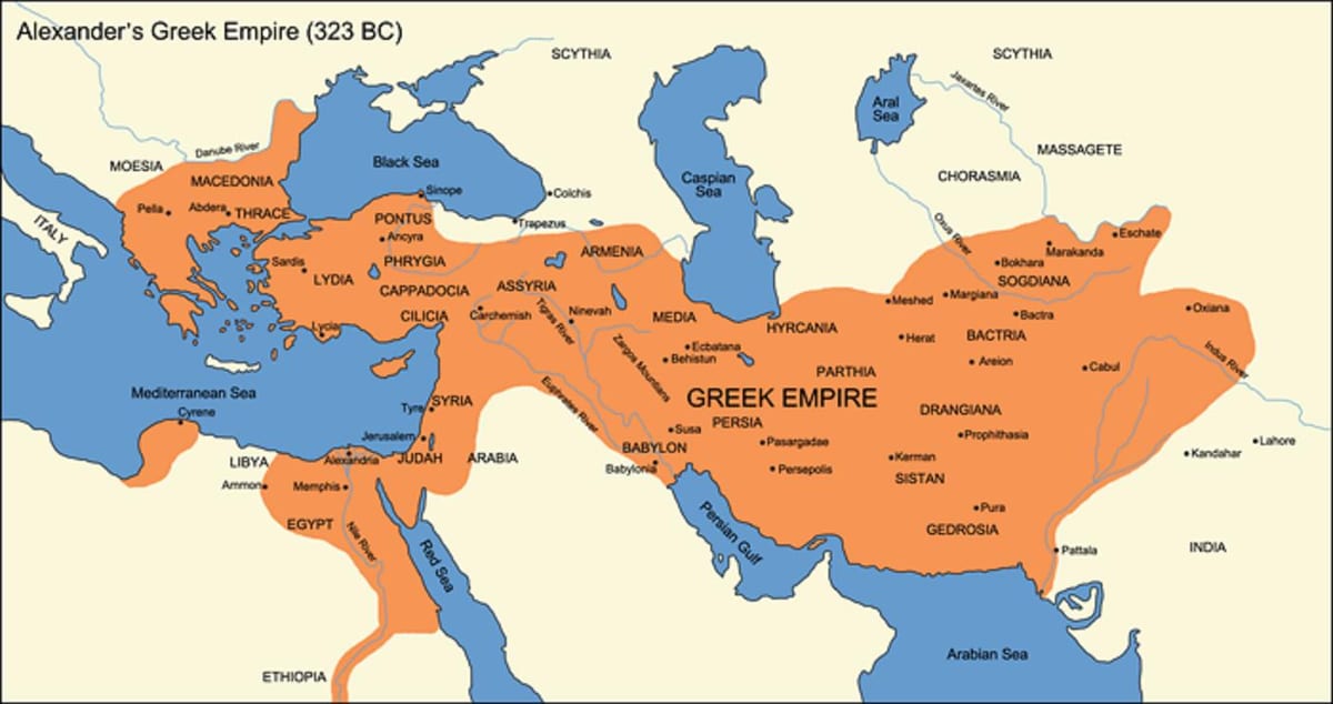 mapa da civilização grega