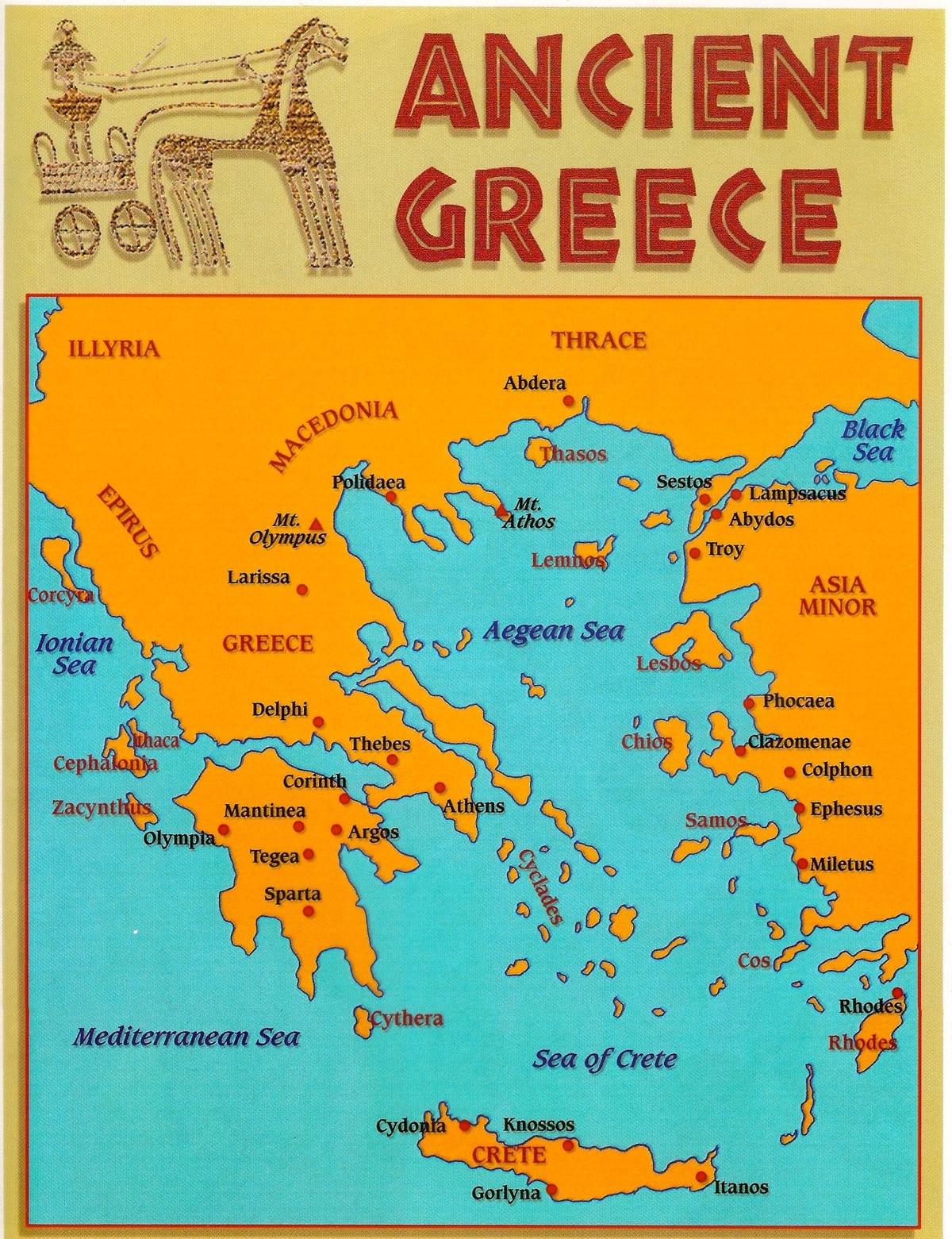 mapa da Grécia antiga