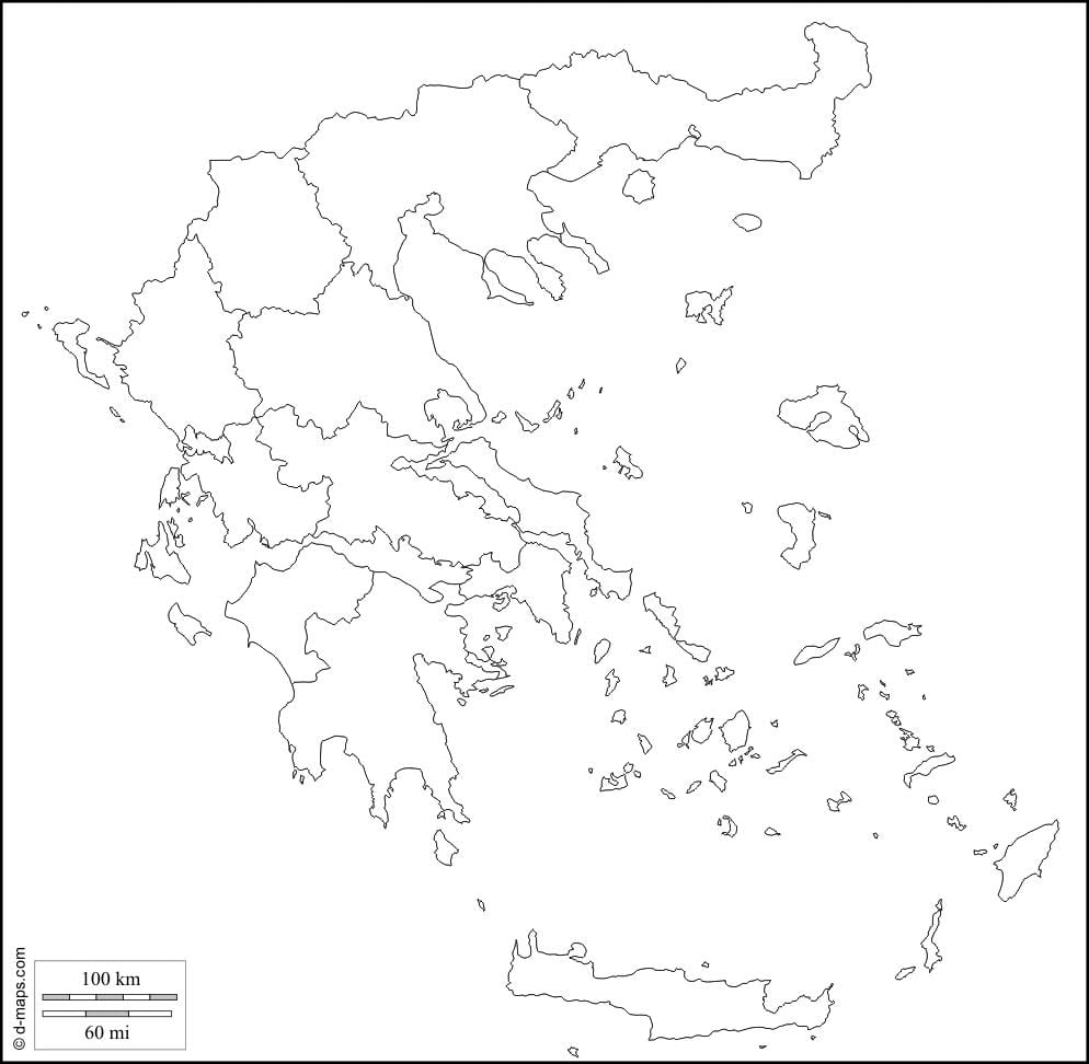 mapa da Grécia de estrutura de tópicos