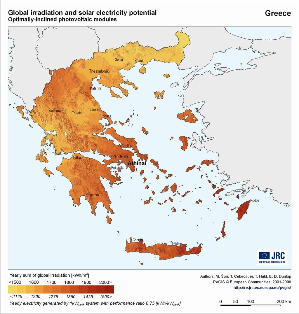 Hellas sol mapa