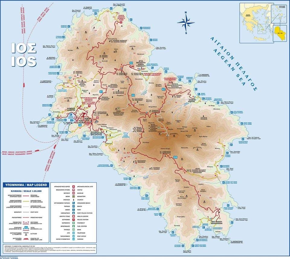 mapa do ios, Grécia