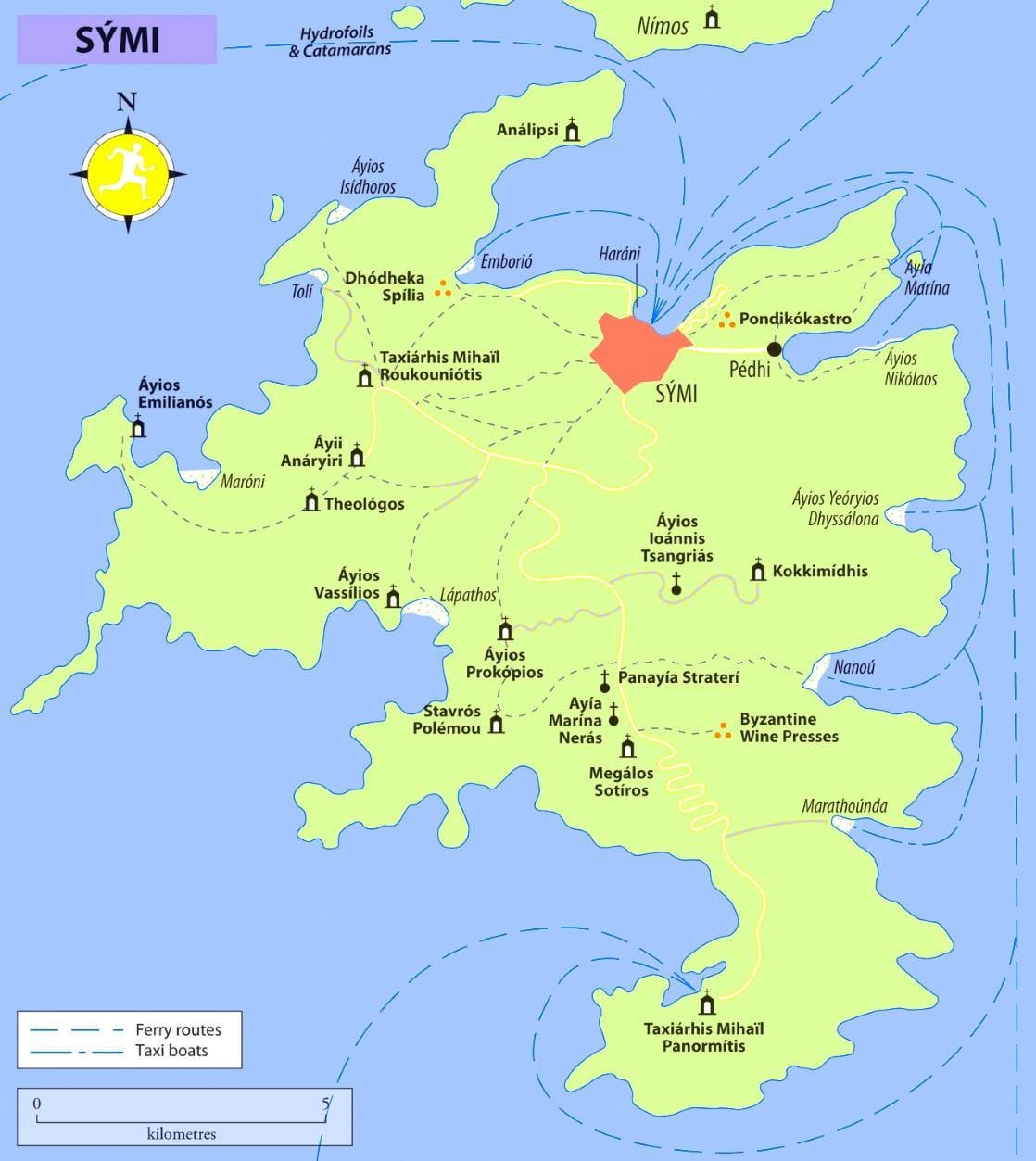 Symi mapa da Grécia