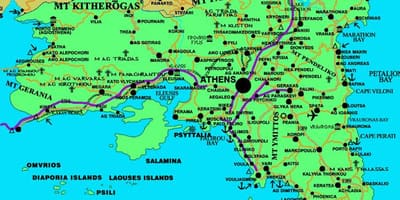 Ática, Grécia mapa