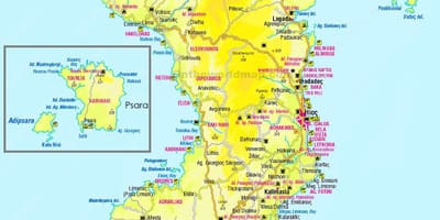 Mapa de chios, Grécia