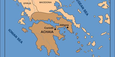 Mapa De Corinto, Grécia
