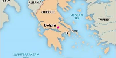 Mapa da Grécia Delphi