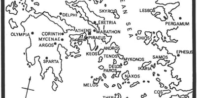Mapa da Grécia antiga folha de cálculo