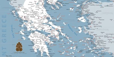Um mapa da Grécia antiga