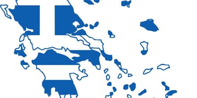 Grécia mapa bandeira