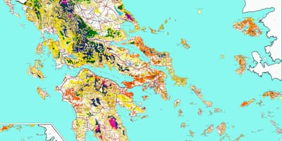 Hellas florestas mapa