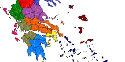Hellas municípios mapa