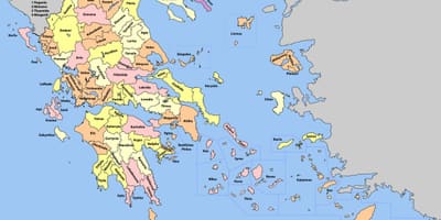 Mapa da Grécia regiões