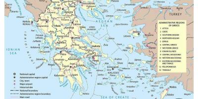 Mapa da Grécia aeroportos