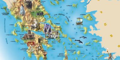 Mapa turístico da Grécia