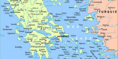A grécia, o mapa do mundo