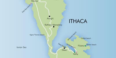Mapa de Ítaca Grécia