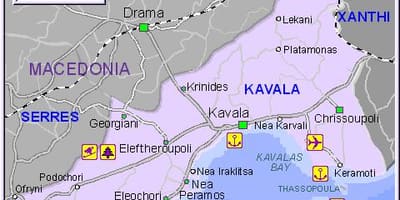 Mapa De Kavala, Grécia