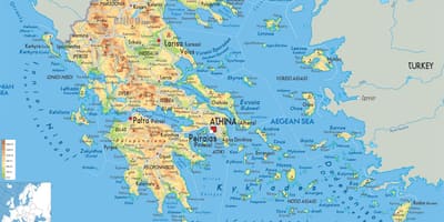 Grécia mapa de localização