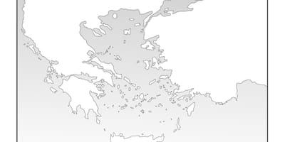 Grécia antiga mapa em branco
