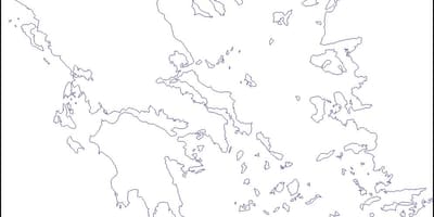 Grécia mapa em branco