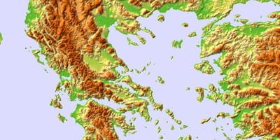 Mapa topográfico Grécia