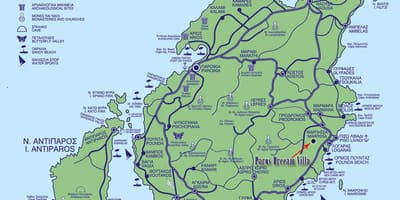 Mapa De Paros, Grécia