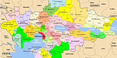 Mapa De Salónica, Grécia