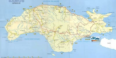 Mapa De Samos, Grécia