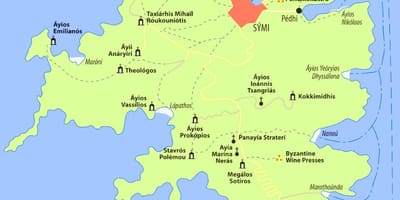 Symi mapa da Grécia