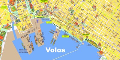 Mapa De Volos, Grécia